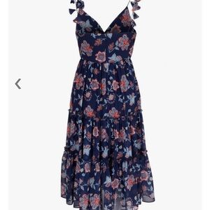 Sachin & Babi Dalia Blue Floral Sleeveless Dress
